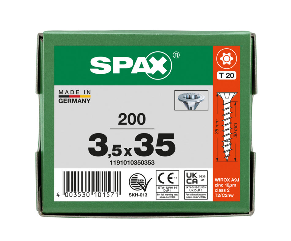 SPAX Universele Schroef Verzinkt VK Voldraad 200st-918519