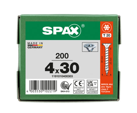 SPAX Universele Schroef Verzinkt VK Voldraad 200st-918522