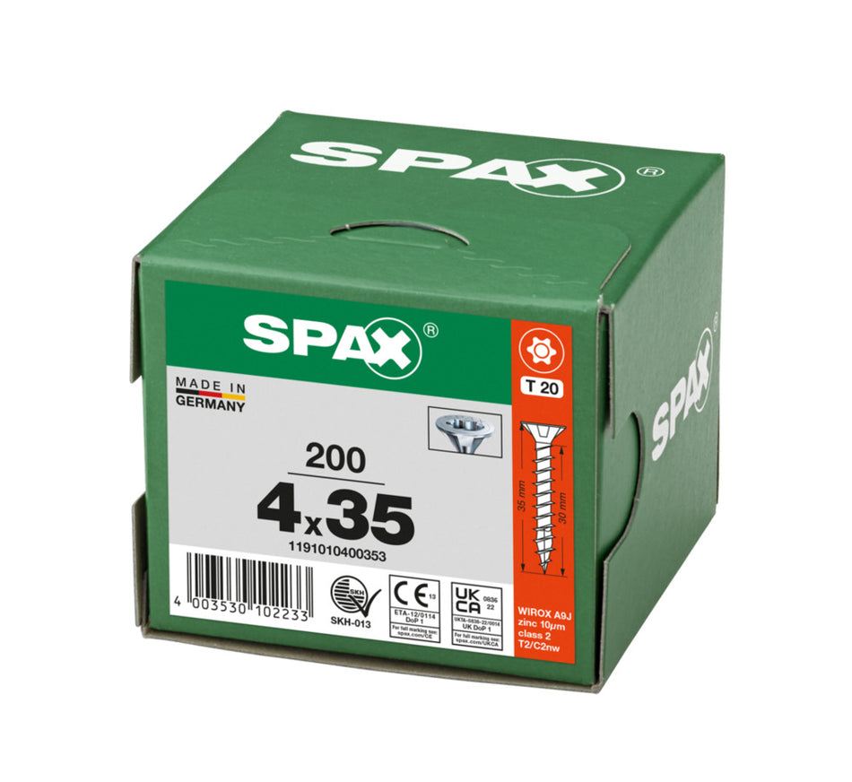 SPAX Universele Schroef Verzinkt VK Voldraad 200st-918523