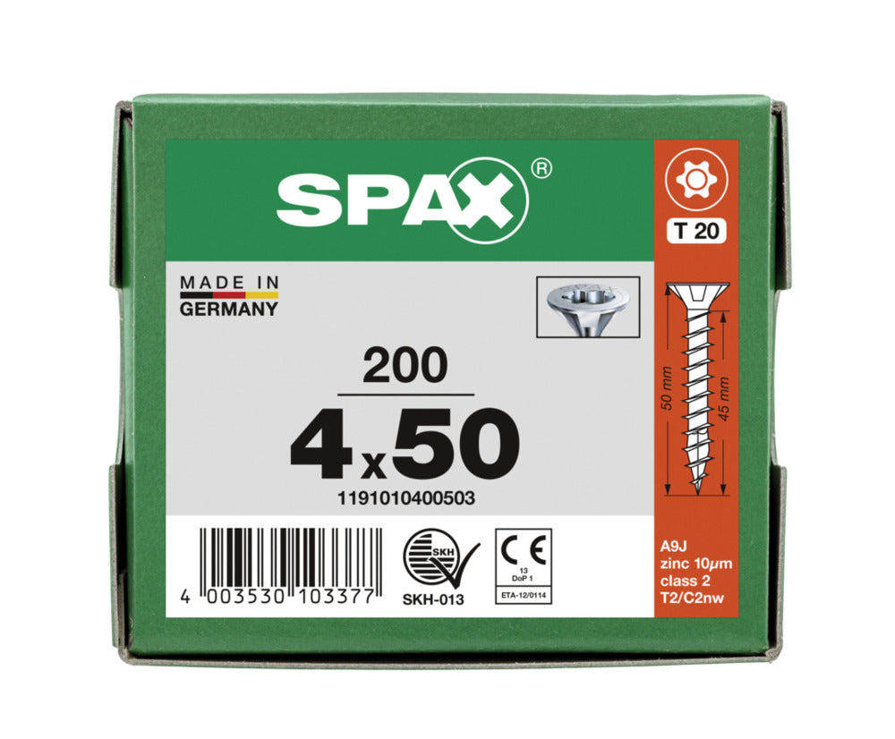 SPAX Universele Schroef Verzinkt VK Voldraad 200st-918526