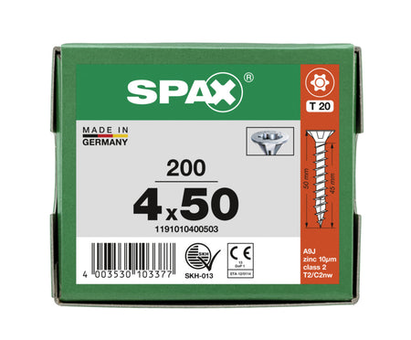 SPAX Universele Schroef Verzinkt VK Voldraad 200st-918526