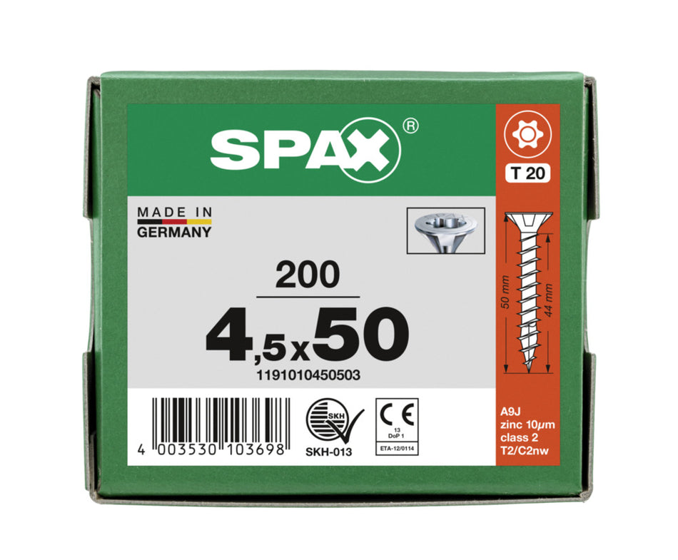 SPAX Universele Schroef Verzinkt VK Voldraad 200st-918529