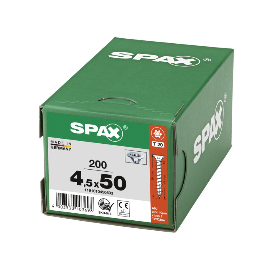 SPAX Universele Schroef Verzinkt VK Voldraad 200st-918529