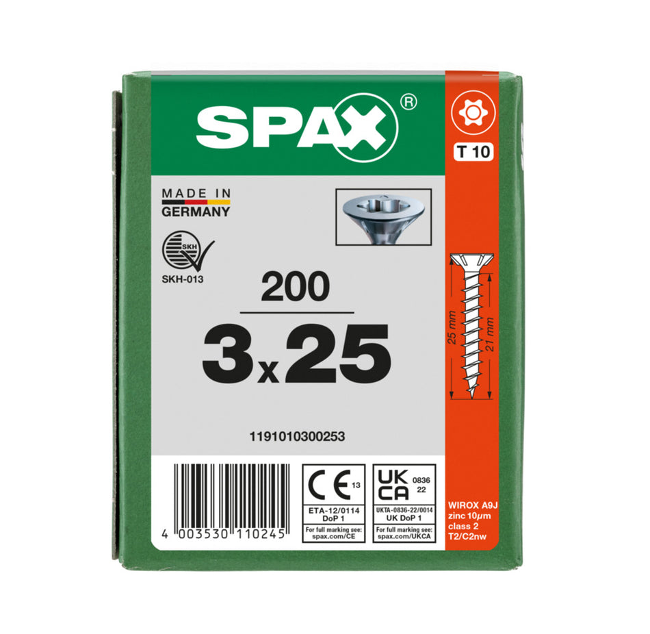 SPAX Universele Schroef Verzinkt VK Voldraad 200st-918542