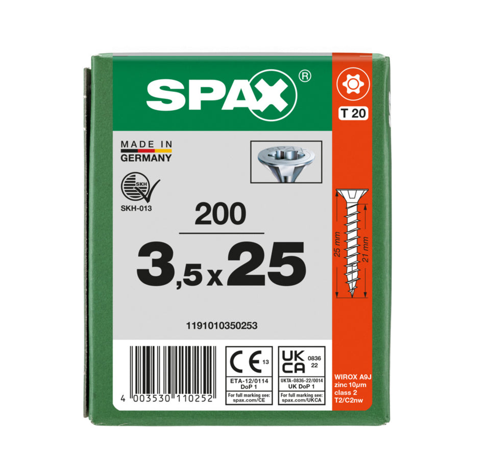 SPAX Universele Schroef Verzinkt VK Voldraad 200st-918543