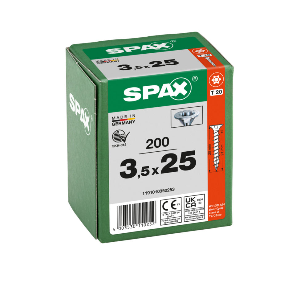 SPAX Universele Schroef Verzinkt VK Voldraad 200st-918543