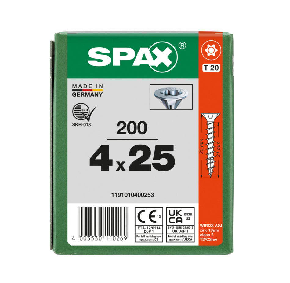 SPAX Universele Schroef Verzinkt VK Voldraad 200st-918544