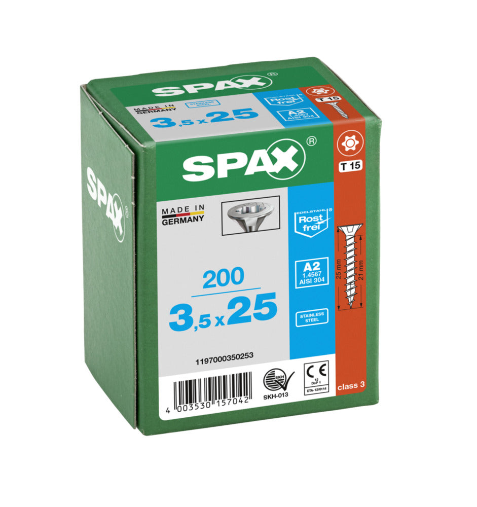 SPAX Universele Schroef RVS A2 VK Voldraad 200st-918560