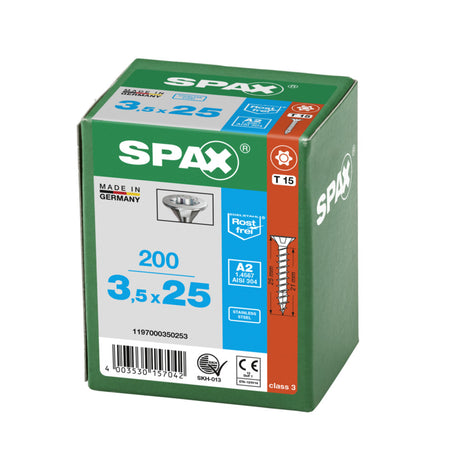 SPAX Universele Schroef RVS A2 VK Voldraad 200st-918560