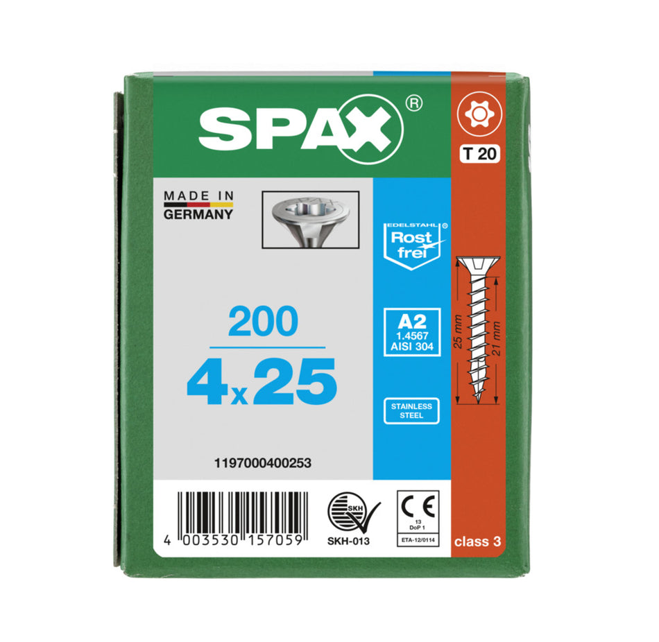 SPAX Universele Schroef RVS A2 VK Voldraad 200st-918561