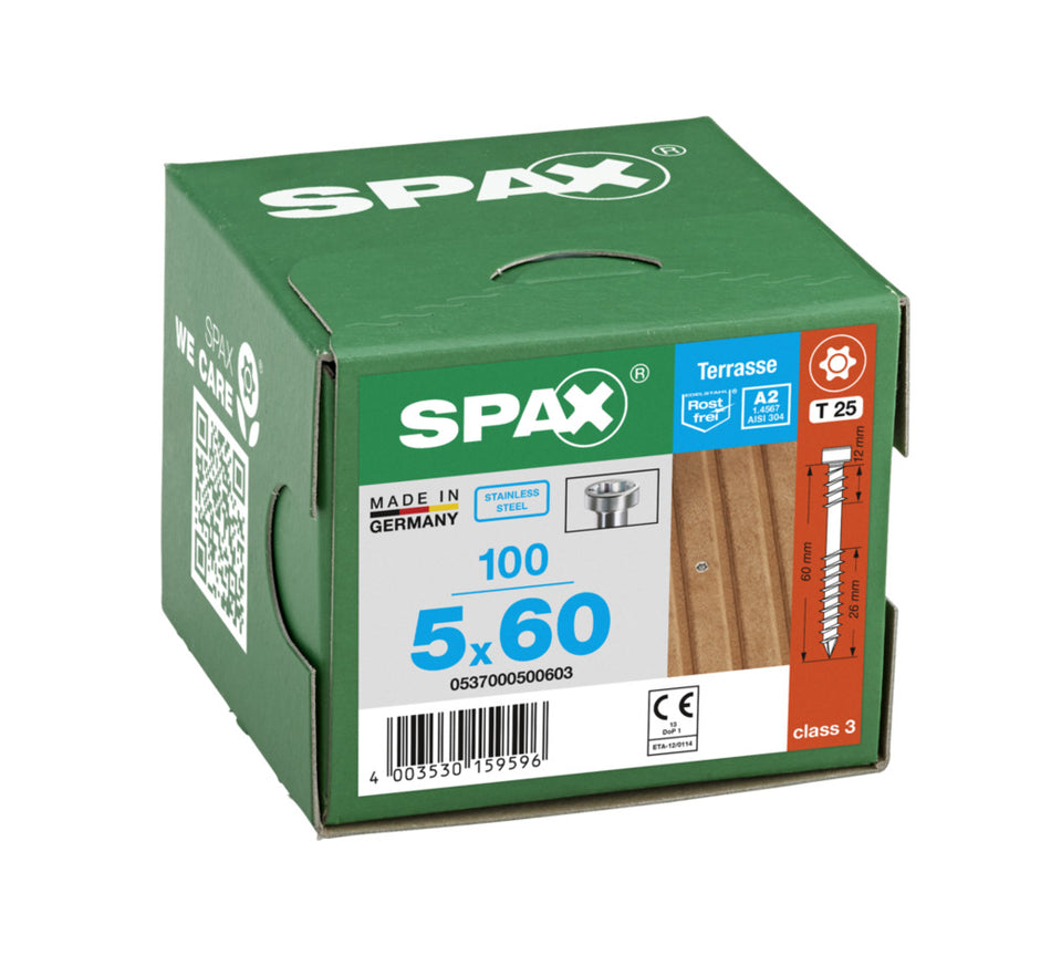 SPAX Terrasschroef RVS A2 CK 5mm T25-918566