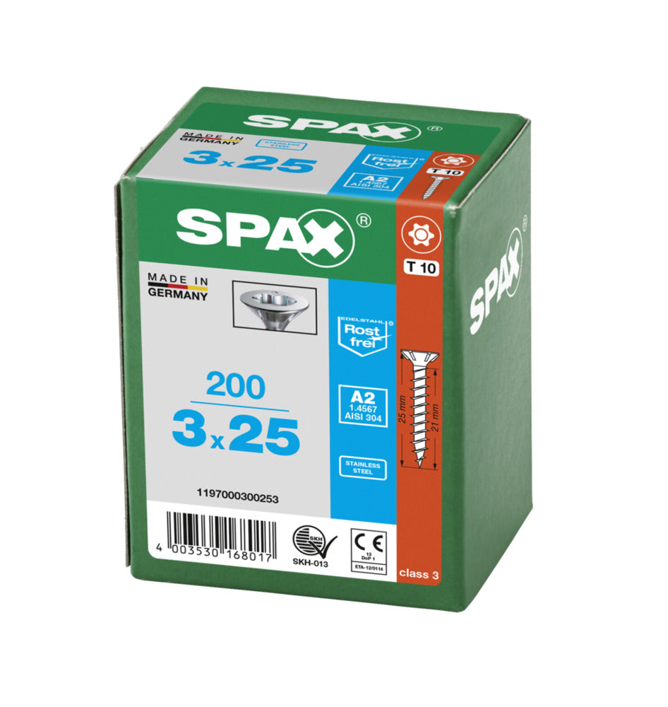 SPAX Universele Schroef RVS A2 VK Voldraad 200st-918598