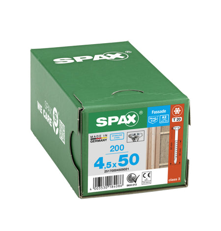 SPAX Gevelschroef RVS A2 LK 4,5mm Deeldraad T-STAR Plus T20-918618