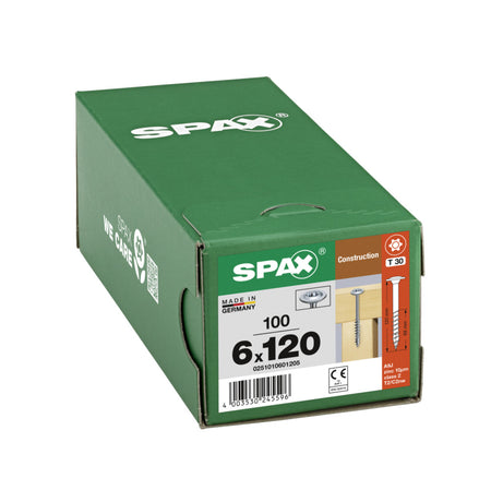 SPAX Tellerkopschroef Verzinkt DK 8mm Deeldraad T3 100st-918630