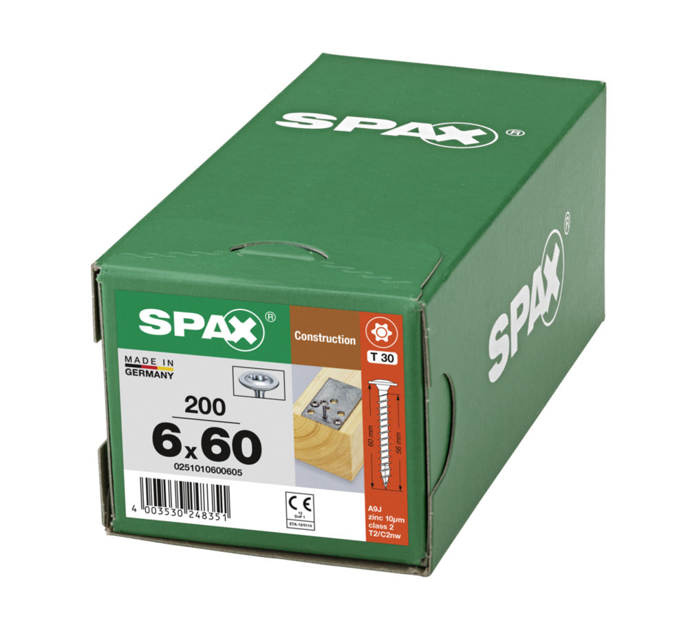 SPAX Tellerkopschroef Verzinkt DK 6mm Voldraad T30-918638