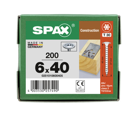 SPAX Tellerkopschroef Verzinkt DK 6mm Voldraad T30-918641