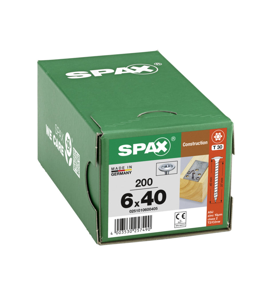 SPAX Tellerkopschroef Verzinkt DK 6mm Voldraad T30-918641