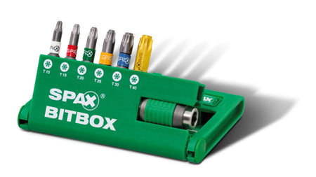 SPAX Bitbox T-STAR Plus 6 Bits T10 T15 T20 T25 T30 T40 Bithouder-918650