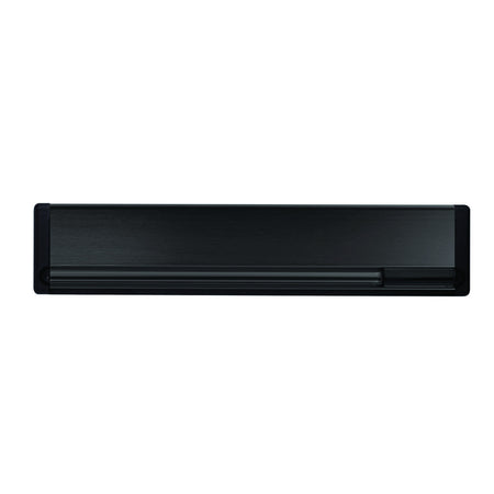 AXA Briefplaat Rechthoekig Met Klep/RegenrandRVS Zwart 340x80mm-920543