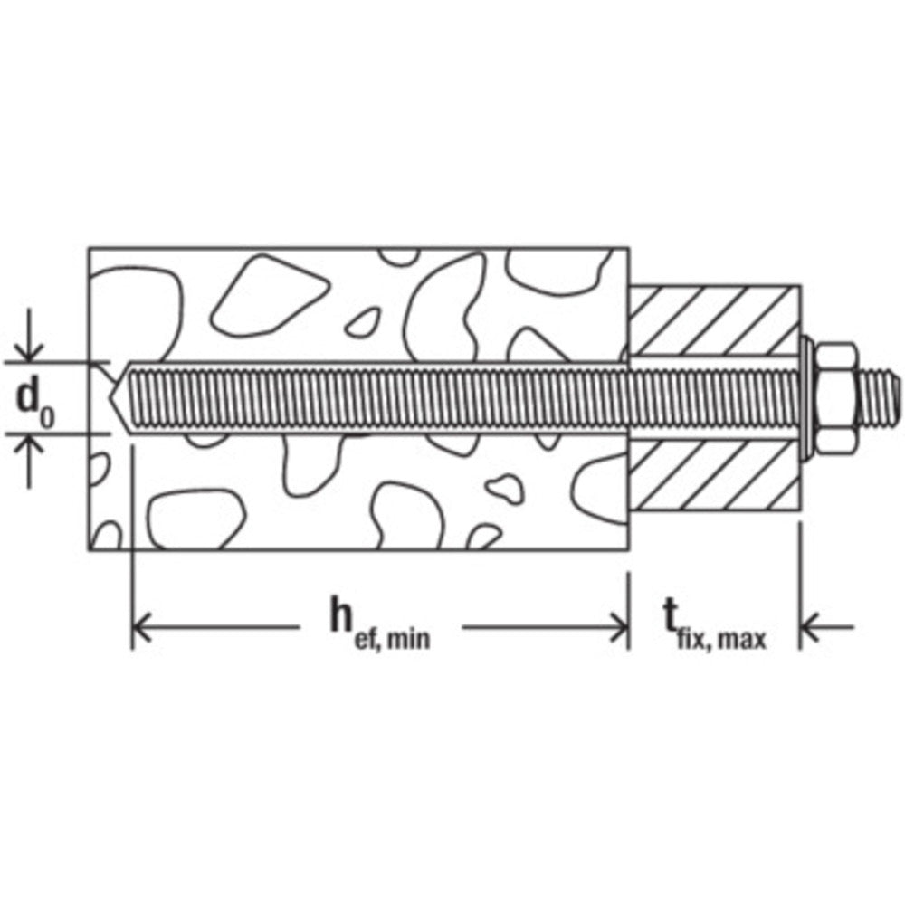 fischer Ankerstang FIS A Verzinkt M8x110mm 10st-921931