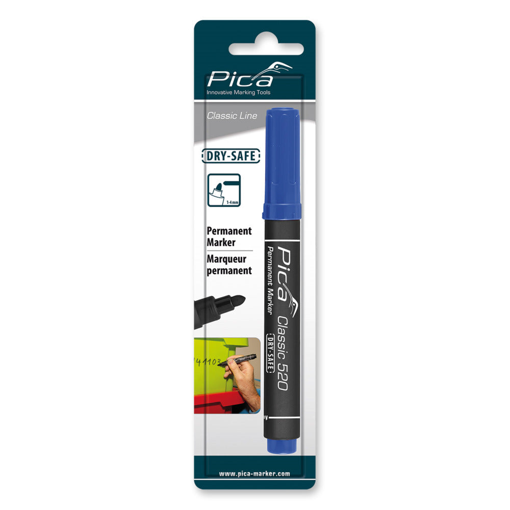 Pica  520/41 Permanent Marker 1-4mm rond blauw-927730