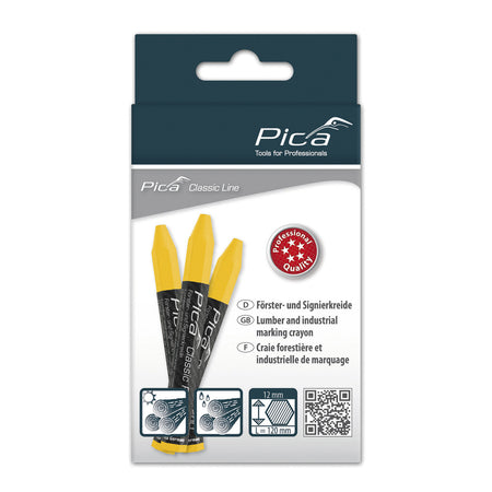 Pica  590/44 Markeerkrijt PRO Geel 12cm 12st-940548