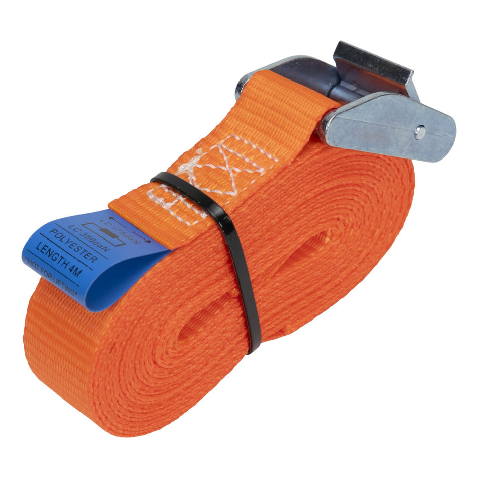 Konvox Spanband 25mm Met Klemgesp HD 125/350daN Oranje 4m-941056