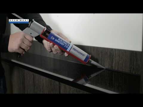 Hercuseal Siliconenkit Building Sanitary 210 Transparant Grijs 310ml-589535